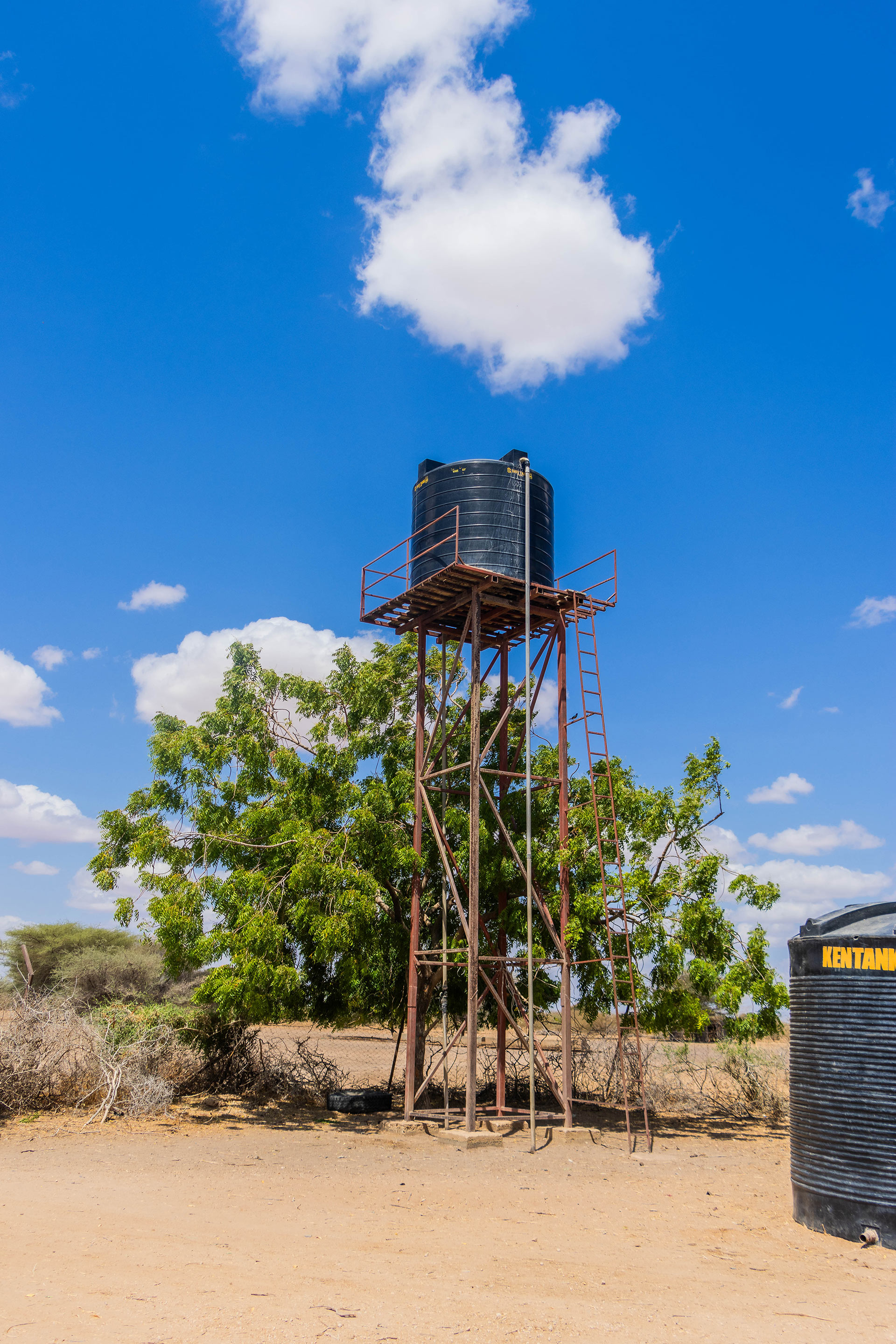 An elevated water tank a CCCF project in LMD Wajir County