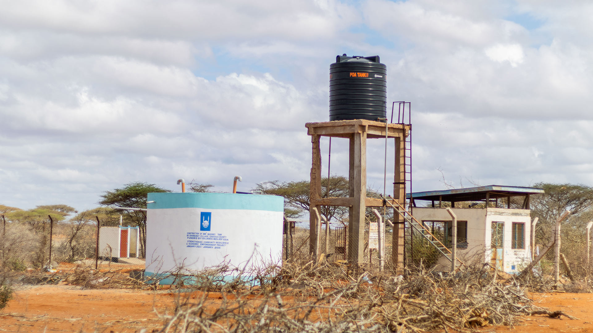 An example of a well functioning water point in Shimbery built by Islamic relief aid