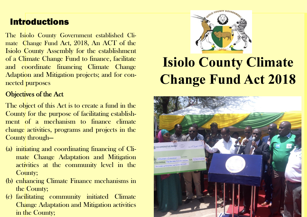 Simplified Version CCCF Act Isiolo