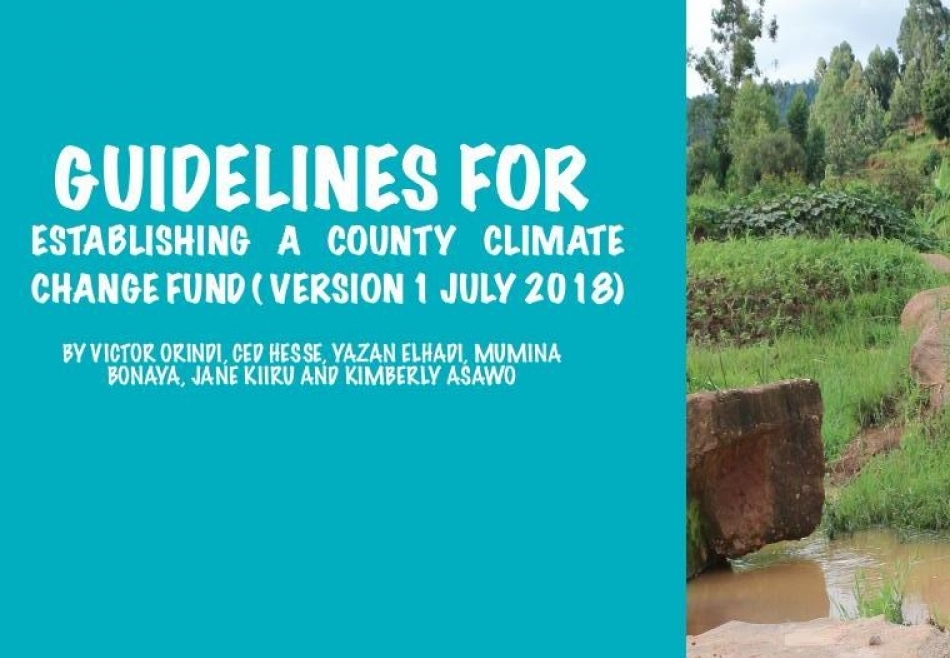 Guidelines on establishing County Climate Change Fund